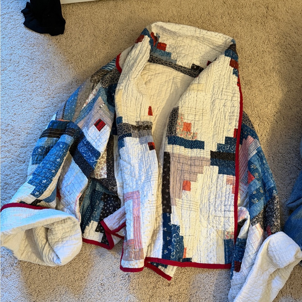 Handmade Quilted Patchwork Jacket/ Throw